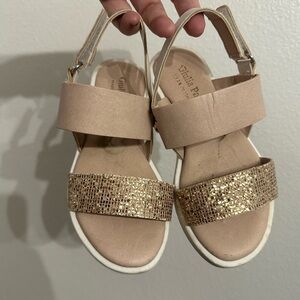 Girls Giulia Palai rose gold sandals 11